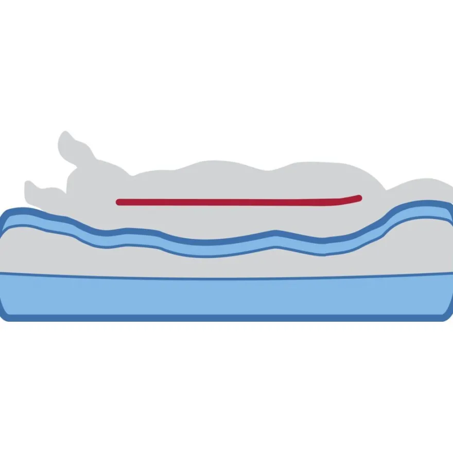 TRIXIE Vital Bett Lino Soft, oval, grau/hellgrau | 60 x 45 cm