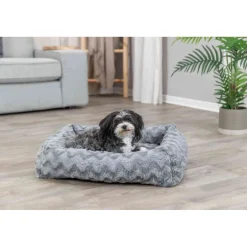 TRIXIE Vital Bett Loki, recycelt, eckig, grau | 65 x 50 cm