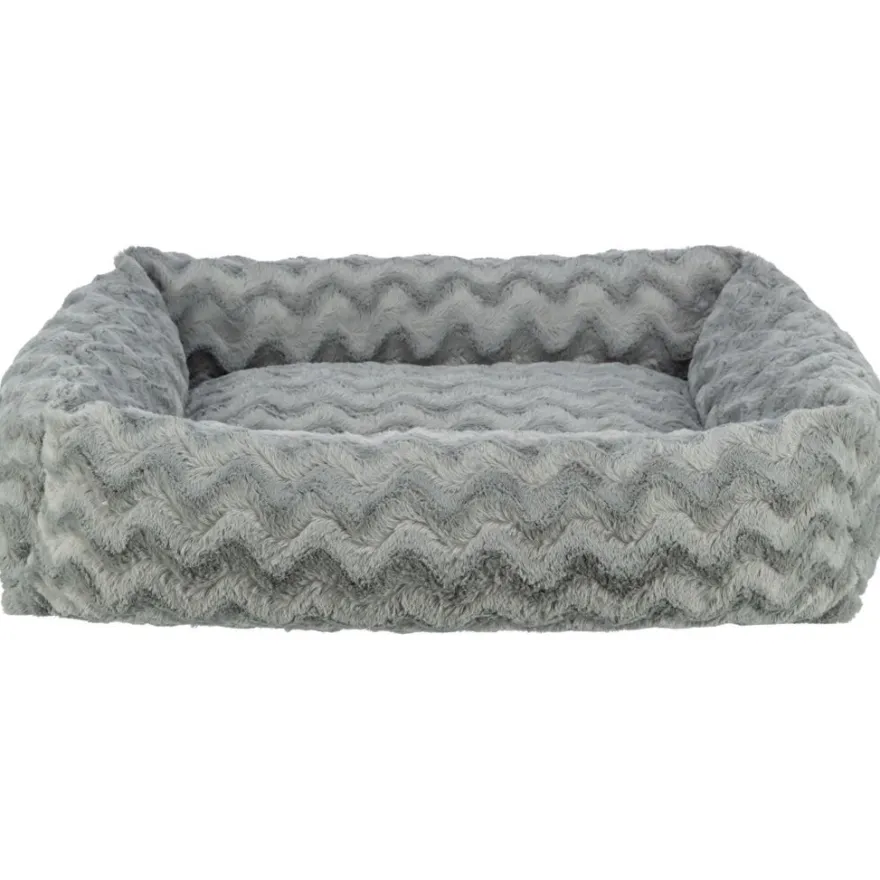 TRIXIE Vital Bett Loki, recycelt, eckig, grau | 65 x 50 cm