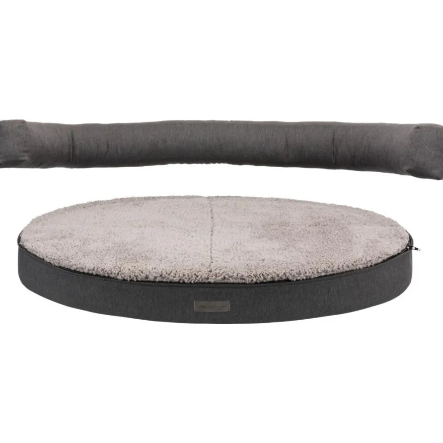 TRIXIE Vital Sofa Bendson, oval, dunkelgrau/hellgrau | 100 x 80 cm