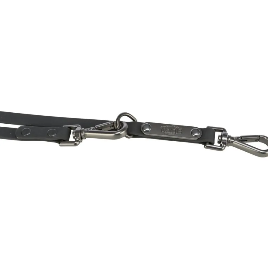 TRIXIE V-Leine CityStyle, PVC, 2m, schwarz | S–M: 2.00 m/13 mm