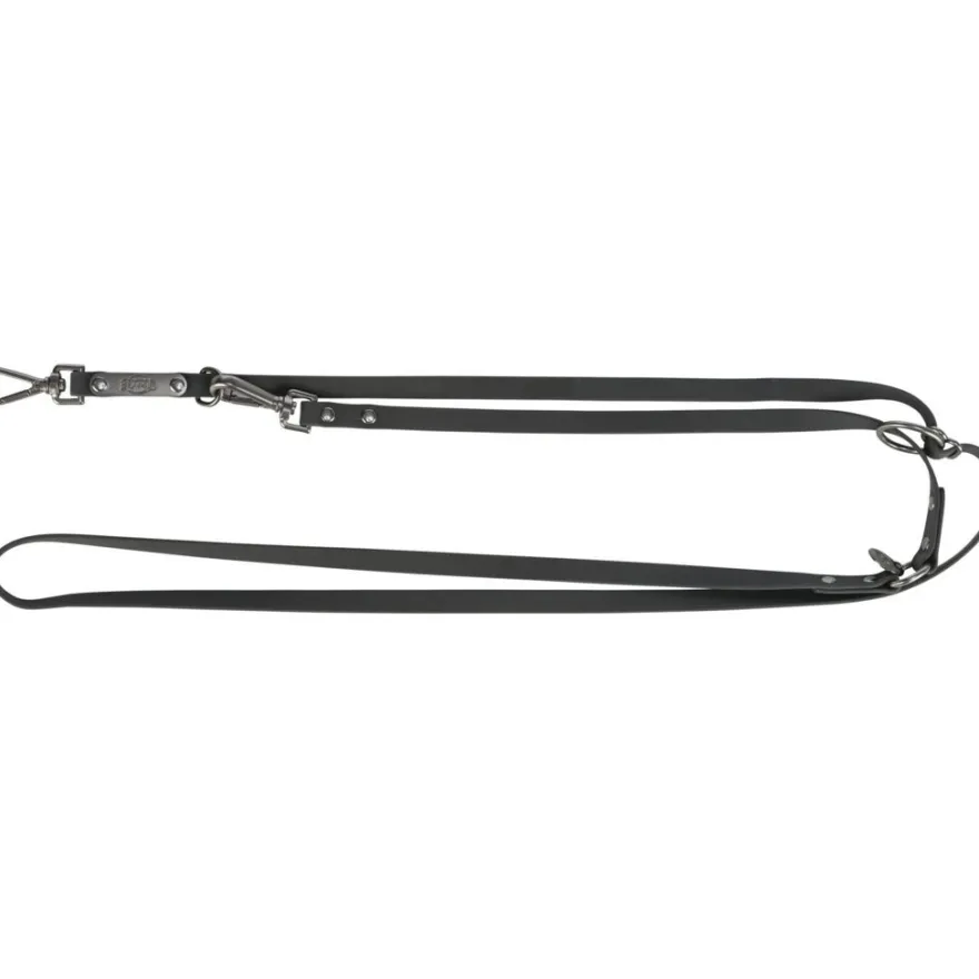 TRIXIE V-Leine CityStyle, PVC, 2m, schwarz | S–M: 2.00 m/13 mm
