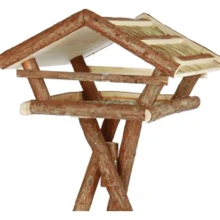 TRIXIE Vogelfutterhaus mit Ständer, Holz-Optik | 48 × 27 × 46 cm/1,30 m