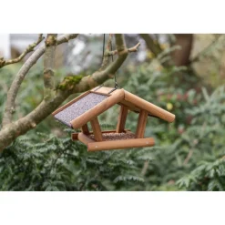 TRIXIE Vogelfutterhaus zum Aufhängen, braun | 30 × 18 × 28 cm