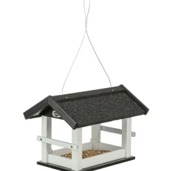 TRIXIE Vogelfutterhaus zum Aufhängen, schwarz/weiß | 36 × 25 × 25 cm