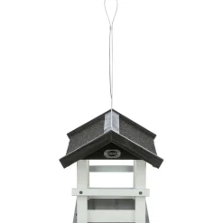 TRIXIE Vogelfutterhaus zum Aufhängen, schwarz/weiß | 36 × 25 × 25 cm