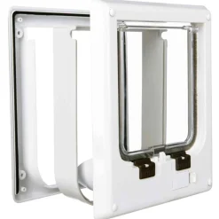 TRIXIE 4-Wege Freilauftür elektromagnetisch, weiß | 21.1 x 24.4 cm