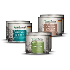 Venandi Animal - Probierpaket II - 2 x Huhn & Kaninchen, 2 x Kalb, 2 x Truthahn | 6 x 200 g