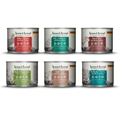 Venandi Animal - Probierpaket III - Huhn Pute Rind Kalb Truthahn Huhn&Kaninchen | 6 x 200 g