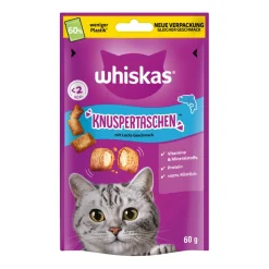 WHISKAS® KNUSPERTASCHEN mit Lachs Geschmack | 60 g