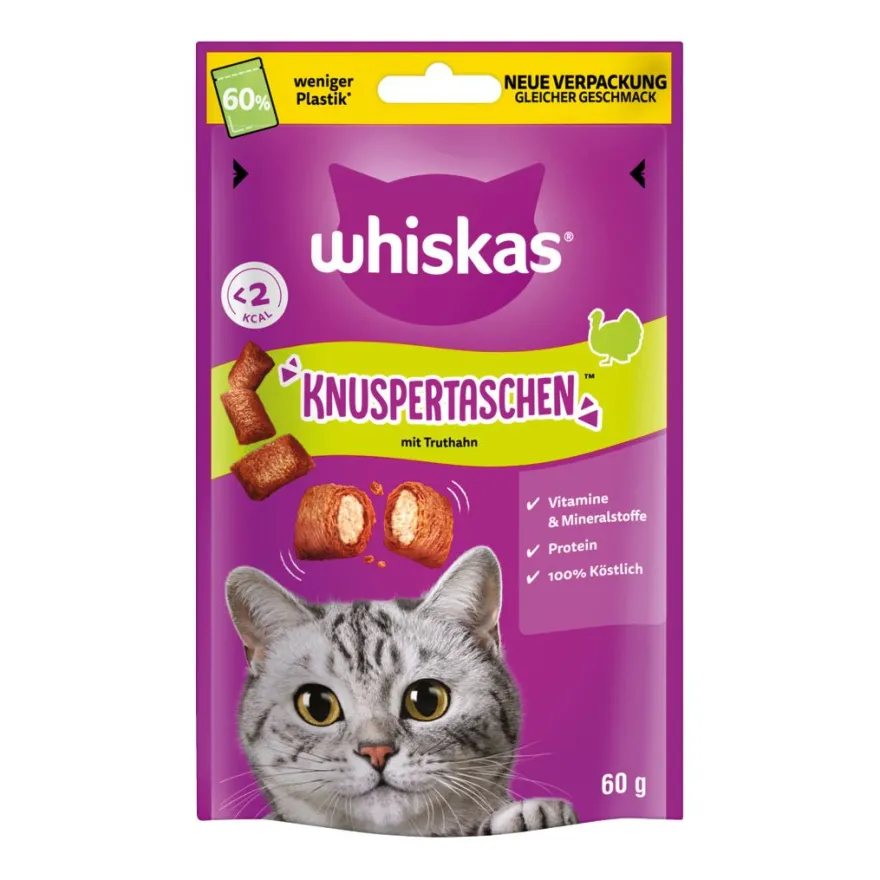 WHISKAS® KNUSPERTASCHEN mit Truthahn | 60 g