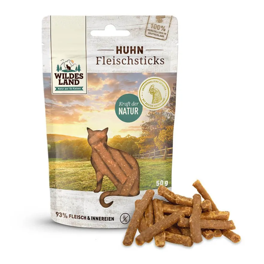 Wildes Land Cat - Fleischsticks - Huhn | 50 g