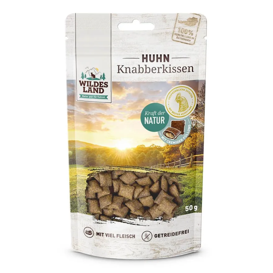 Wildes Land Cat - Knabberkissen - Huhn | 50 g