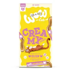WOW Cat Creamy Snack mit Huhn | 5 x 15 g