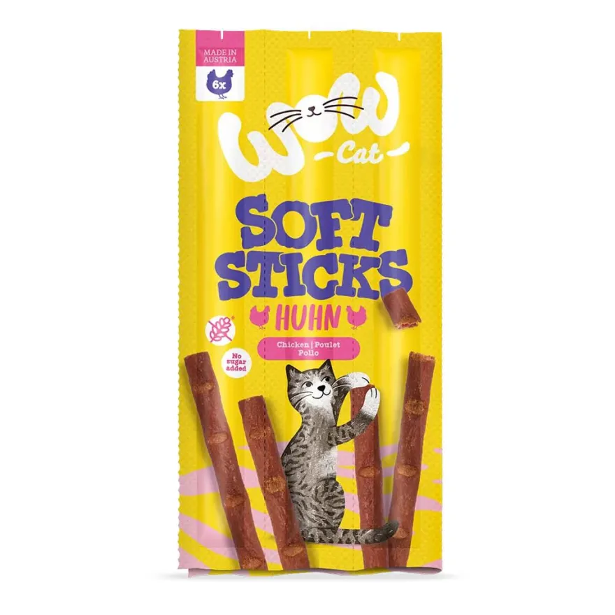 WOW Cat Soft Sticks Huhn | 6 x 5 g