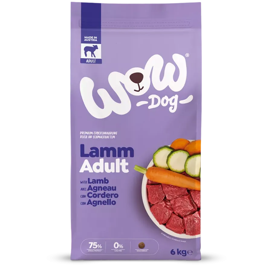 WOW DOG TROCKEN ADULT mit Lamm | 6 kg